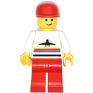 LEGO Airport Worker with Red Cap and Red Legs Minifigure