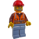 LEGO Airport Worker con Rosso Casco Minifigure