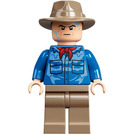 LEGO Alan Grant с Тъмен тен Fedora Шапка Минифигурка