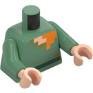 LEGO Alex Torso med Sandgrøn Arme og Lys Kød Hænder (973 / 76382)