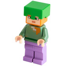 LEGO Alex with Medium Lavender Legs and Bright Green Helmet  Minifigure