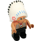 LEGO American Indian Chief with Black Legs Duplo Figure