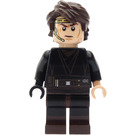 LEGO Anakin Skywalker jossa Dark Ruskea Jalat ja Kuulokkeet Minihahmo