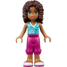 LEGO Andrea mit Aqua oben und Lila Shorts Minifigur