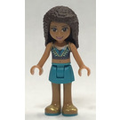 LEGO Andrea con Azul Chaleco y Gold Sandals Minifigura