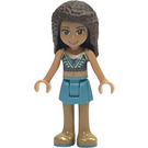 LEGO Andrea with Dark Blue Top and Turquoise Skirt Minifigure