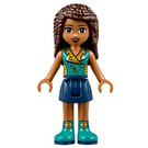 LEGO Andrea s Gold a Turquoise Hudba Horní Minifigurka