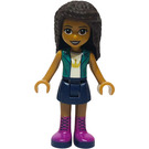 LEGO Andrea con Verde Gilet e Corona Maglietta Minifigure