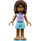 LEGO Andrea mit Lavendel oben und Blau Rock Minifigur