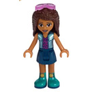 LEGO Andrea with Light Blue Vest and Turquoise Shoes with Sunglasses Minifigure
