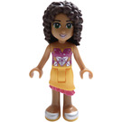 LEGO Andrea with Magenta Geometric Heart Top Minifigure