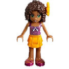 LEGO Andrea with Magenta Polka Dot Top and Hair Flower Minifigure