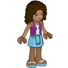 LEGO Andrea with Magenta Vest and Azure Skirt Minifigure