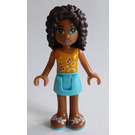 LEGO Andrea med Medium Azure Kjol och Bright Ljus Orange Topp Minifigur