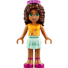 LEGO Andrea with Orange Music Top and Aqua Skirt with Sunglasses Minifigure