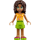 LEGO Andrea mit Orange oben und Grün Shorts Minifigur