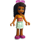 LEGO Andrea with Orange Top with Winged Music Notes and Sunglasses Minifigure