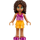 LEGO Andrea met Paars Top en Shoes Minifiguur