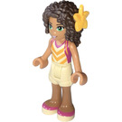 LEGO Andrea with Tan and Orange Top with Hair Flower Minifigure