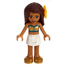 LEGO Andrea with Turquoise and Gold Swimsuit Top with Hair Flower Minifigure