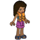 LEGO Andrea with Turquoise and Gold Top with Life Jacket Minifigure