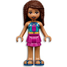 LEGO Andrea met Turquoise en Magenta Top Minifiguur