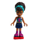 LEGO Andrea with Turquoise Top and Dark Blue Skirt with Roller Skates Minifigure