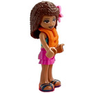 LEGO Andrea with Turquoise Top and Magenta Skirt with Life Jacket and Flower Minifigure