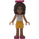 LEGO Andrea with White Top and Orange Skirt with Bow Minifigure