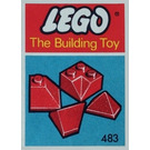 LEGO Angle, Valley and Corner Slopes, Red (The Building Toy) 483-4