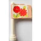 LEGO Antenna 1 x 4 with Flowers Sticker with Rounded Top (3957)