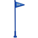 LEGO Antenne 1 x 8 met Vlag met '69' Sticker (30322)