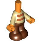 LEGO Micro Body with Trousers with Tan Top with Lines