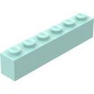 LEGO Aqua Backstein 1 x 6 (3009)