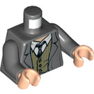 LEGO Argus Filch med Grå Jakke og Bald Topp Minifigur Overkropp (973 / 76382)