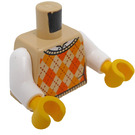 LEGO Argyle Sweater Vest Torse avec blanc Bras (973 / 76382)