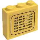 LEGO Assembly of Twee 1 x 3 bricks met bus departure schedule from Set 379