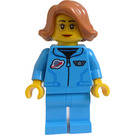 LEGO Astronaut in Blauw Uniform - Vrouwelijk Minifiguur