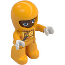 LEGO Astronaut with Bright Light Orange Spacesuit and Helmet Duplo Figure