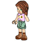 LEGO Autumn with Purple Sunflower Top and Boots Minifigure