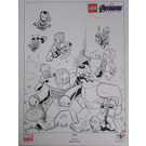 LEGO Avengers: Endgame Black & White Art Print (5005882)
