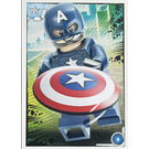 LEGO Avengers Trading Card Game (Polish) Series 1 - # 2 Kapitan Ameryka