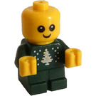 LEGO Dítě - Tmavě zelená Holiday Svetr Minifigurka