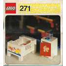 LEGO De bébé's Cot et Cabinet 271-1 Instructions