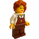 LEGO Barista (Female) with Dark Orange Wavy Hair Minifigure