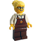 LEGO Barista (Female) with Light Yellow Hair with Large Bun Minifigure