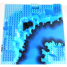 LEGO Grondplaat 32 x 32 Canyon Plaat met Blauw River Patroon (Underwater Scenery) (6024)