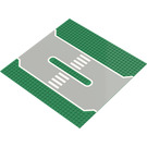 LEGO Baseplate 32 x 32 with Service Station Road with White Lines, Crosswalk and White Ring (81576)