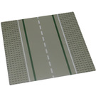 LEGO Baseplate 32 x 32 with Straight Road with Green and White Lines (80547)