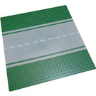 LEGO Baseplate 32 x 32 with Straight Road with Green Lines (8-Stud) (82936)